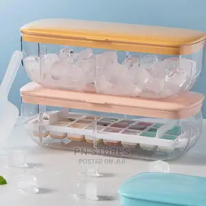 Ice Cubes Mold, Tray With Lid Cover (Press to Deice)