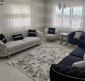 Modern 7 Seater Living Room Fabric Sofa Chair.
