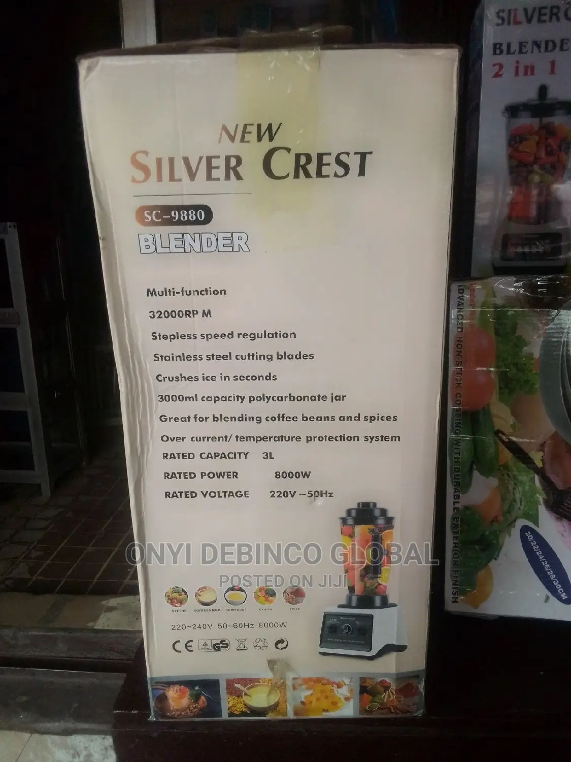 Silvercrest Commercial Blender With Two Cups - 3l - 8000w