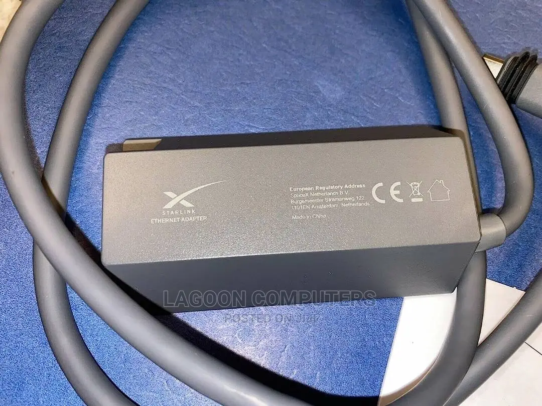 Starlink Ethernet Adapter for Wired External Network, Black