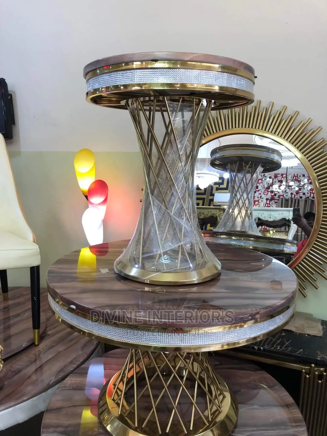 Exclusive Marble Center Table With Size Stool