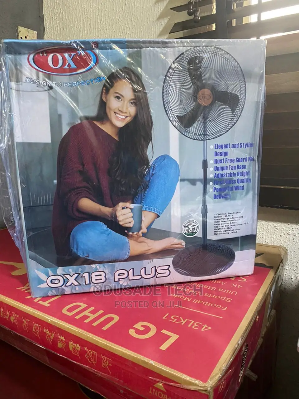 Ox Plus Standing Fan 18''