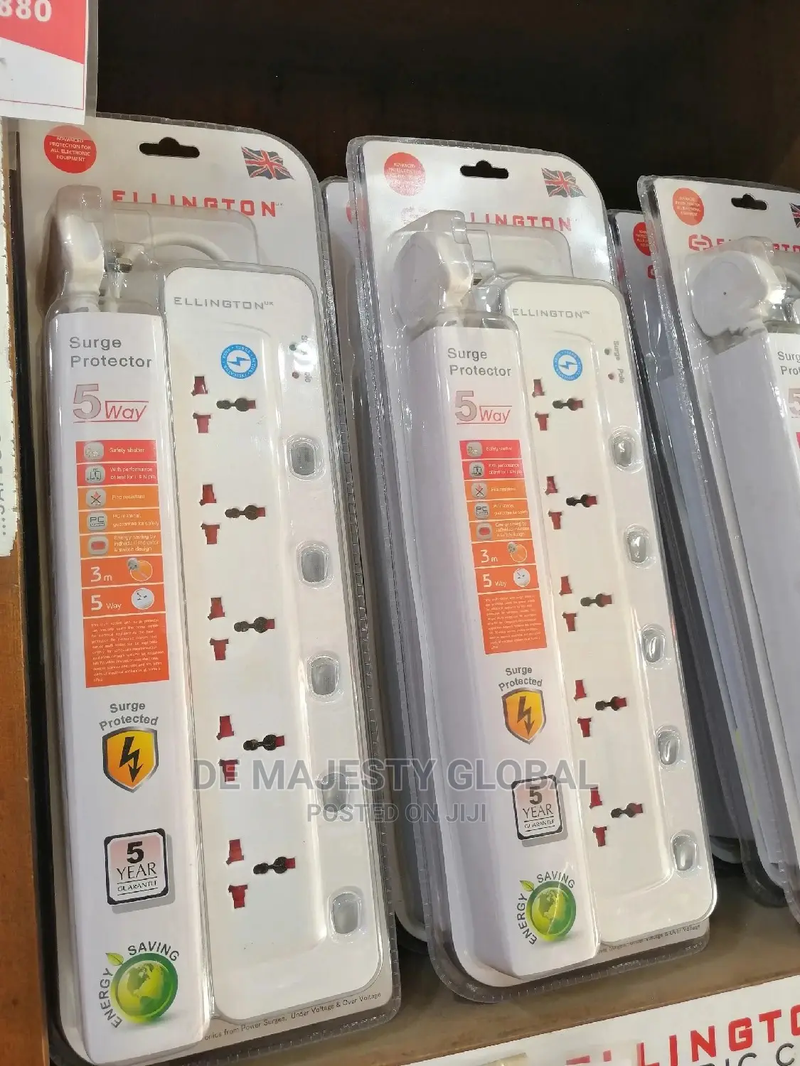 Ellington 5way Extension With Surge Protector