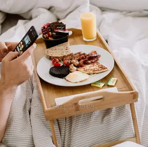 Wooden Food Tray. Breakfast in Bed Table in Lagos