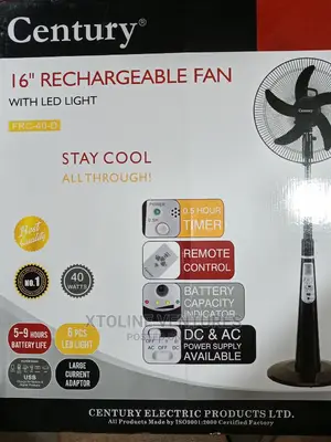 Century Rechargeable Fan 16"