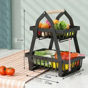 Bread Snacks Vegetable Fruit Basket Bowl Stand