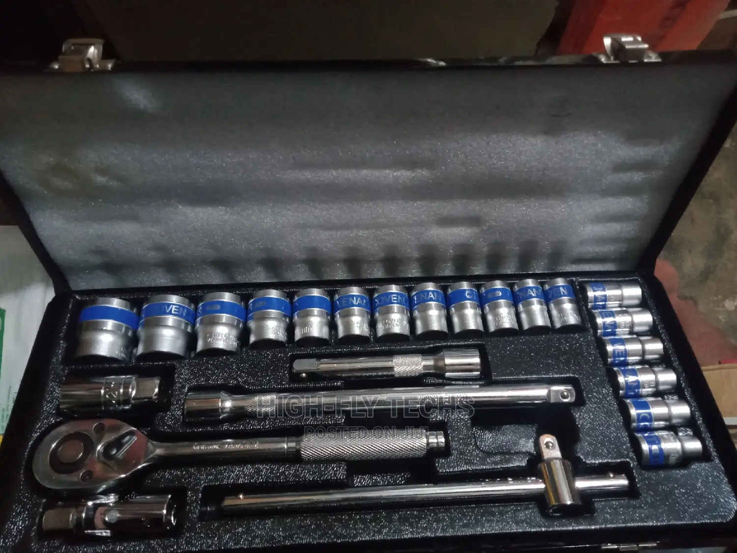 Quality 1⁄2" Dr Socket Set 24pcs Chrome Vanadium