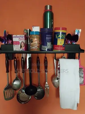 Wall Mounted Knife Cutlery Holder Rack With Hooks-60cm
