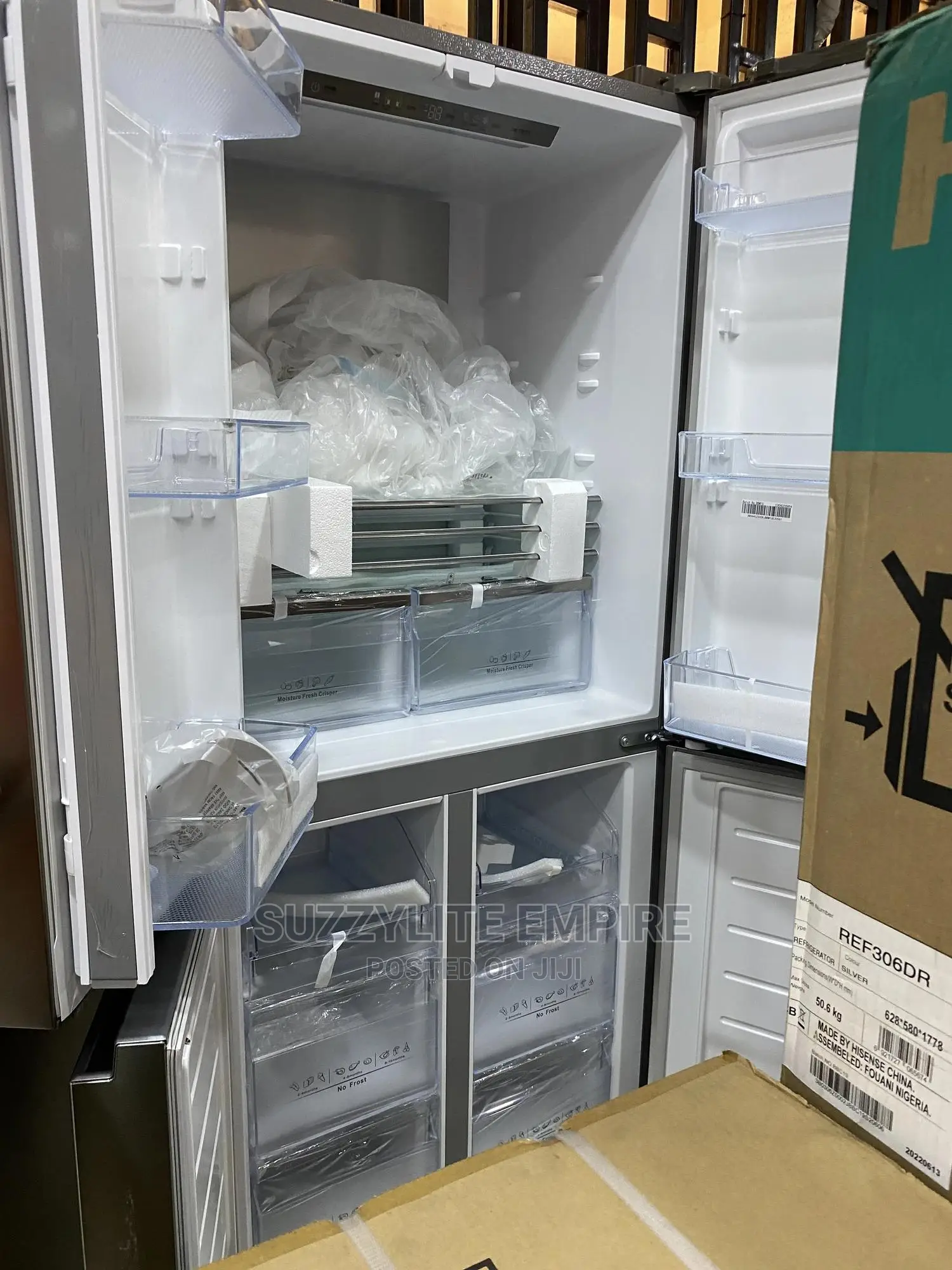 Hisense 4 Doors Side By Side Refrigerator Ref56wc 432 Liter