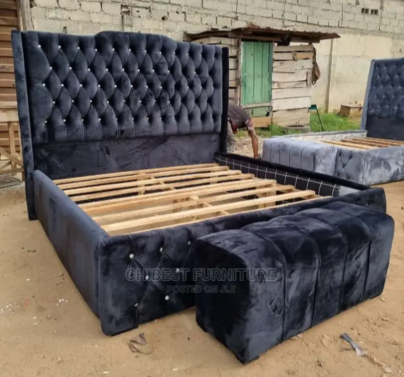 Quality 6by6 Upholstery Bed Frame With One Footrest.