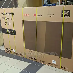 Brand New Polystar 85"Inch Qled Smart TV With Bluetooth