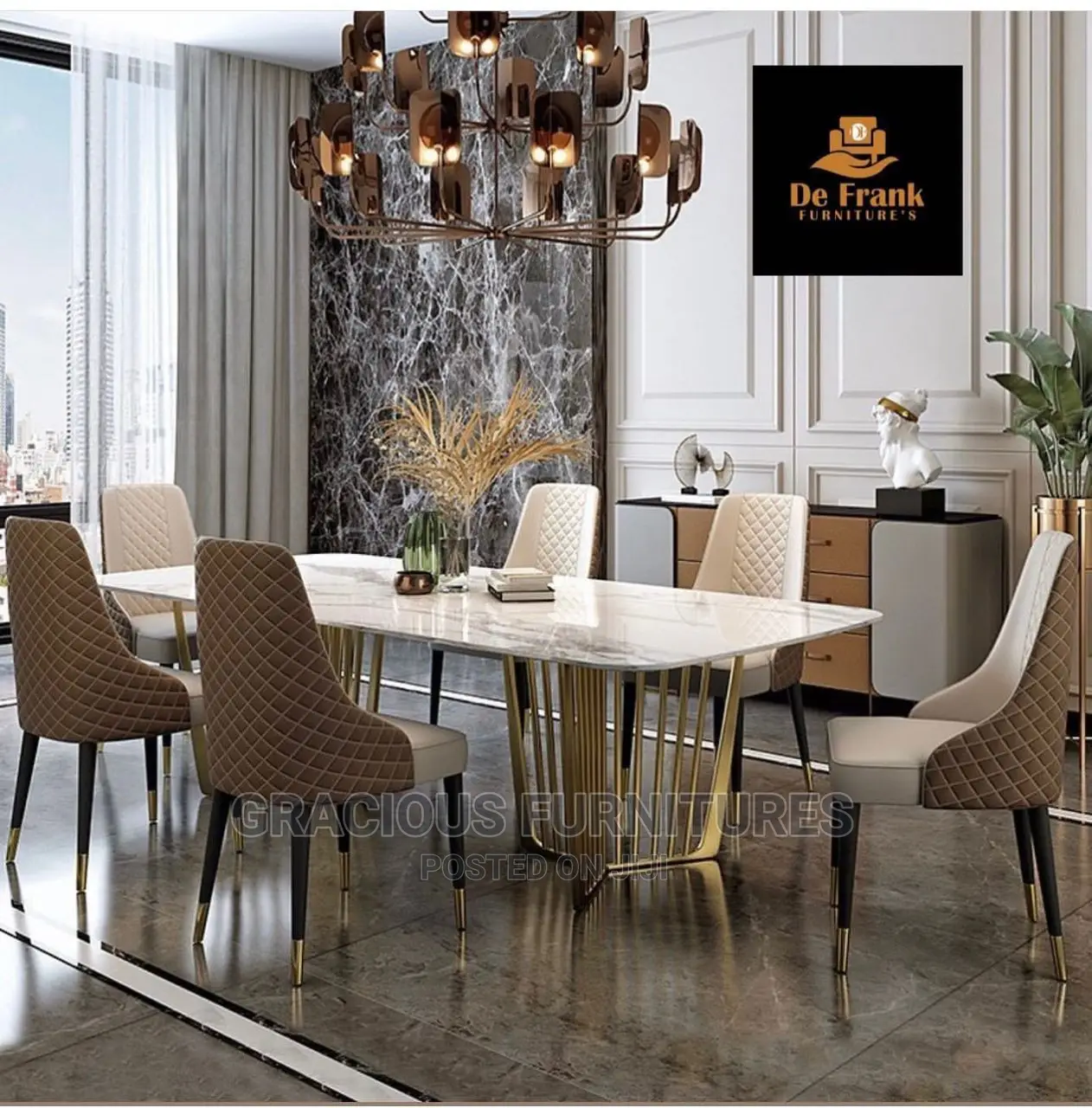Luxurious Dining Table and Chairs