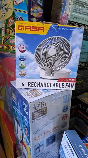 6 Inches Rechargeable Fan for Home's/ Offices/ Companies
