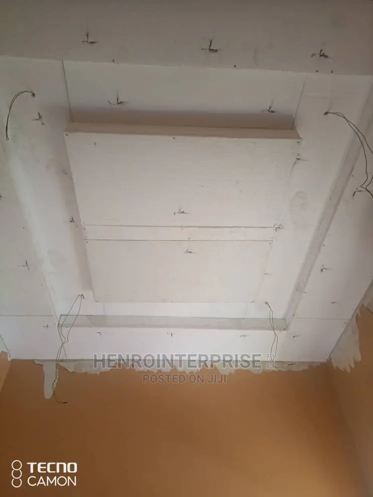 Pop Polystrene Ceiling Installation