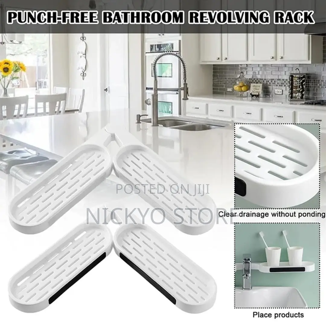Rotatable Bathroom Corner Shelf