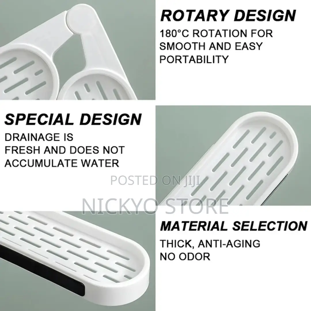 Rotatable Bathroom Corner Shelf