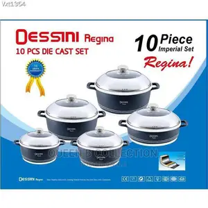 10 Pieces Dessini Non Stick Pots.
