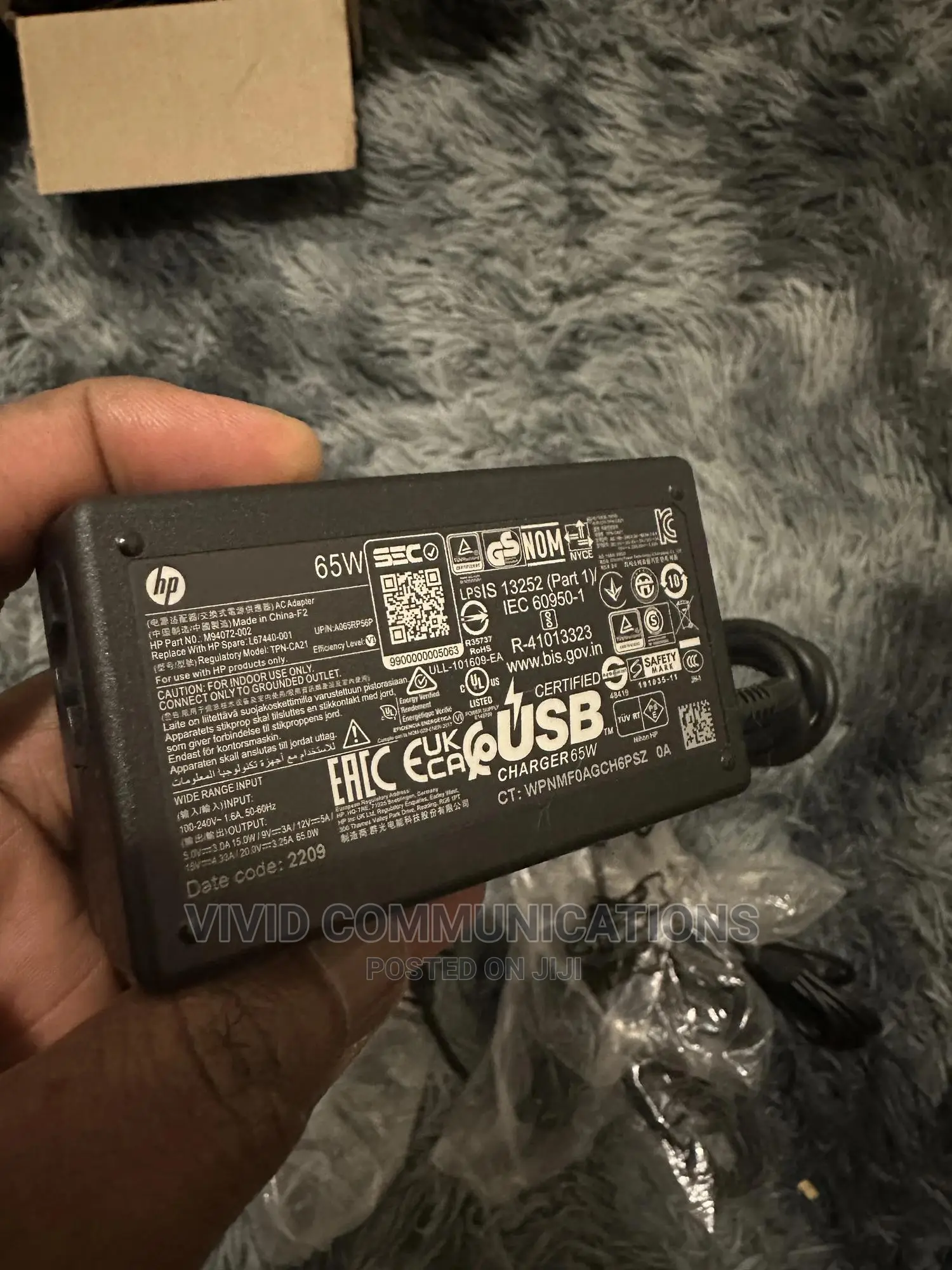 Genuine Hp Usb-C Type C 65w Slim Laptop Charger