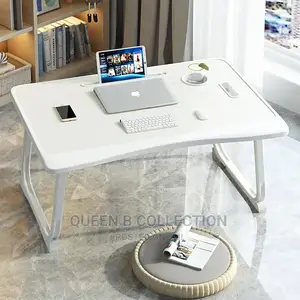 Foldable Laptop Bedside Table With Drawer