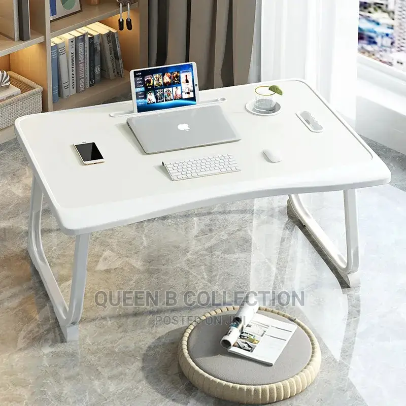 Foldable Laptop Bedside Table With Drawer