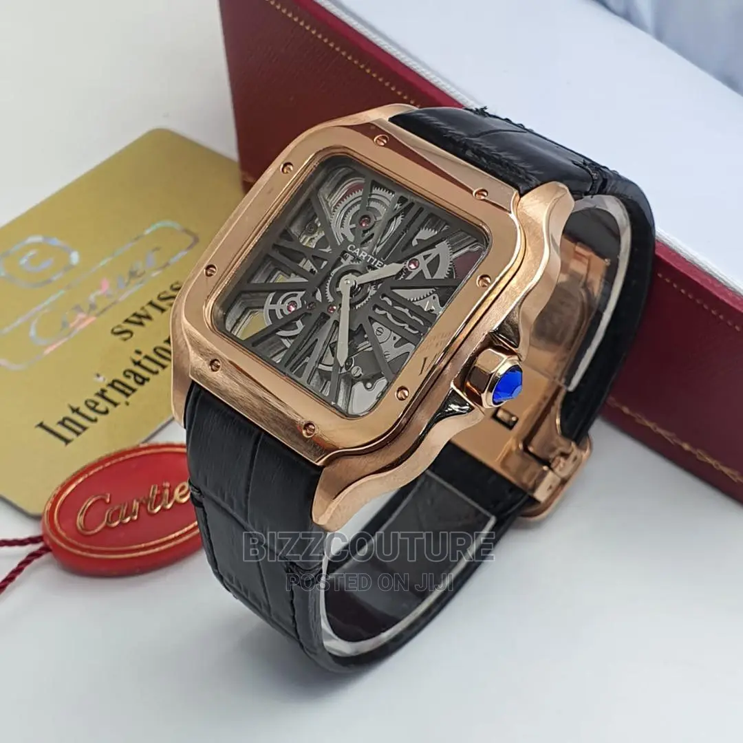 Original Cartier Mechanical Leather Strap Available Instore