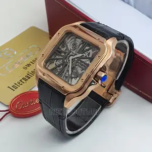 Original Cartier Mechanical Leather Strap Available Instore