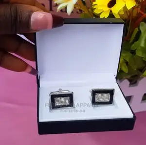 Quality Black and Sliver Male Cufflinks