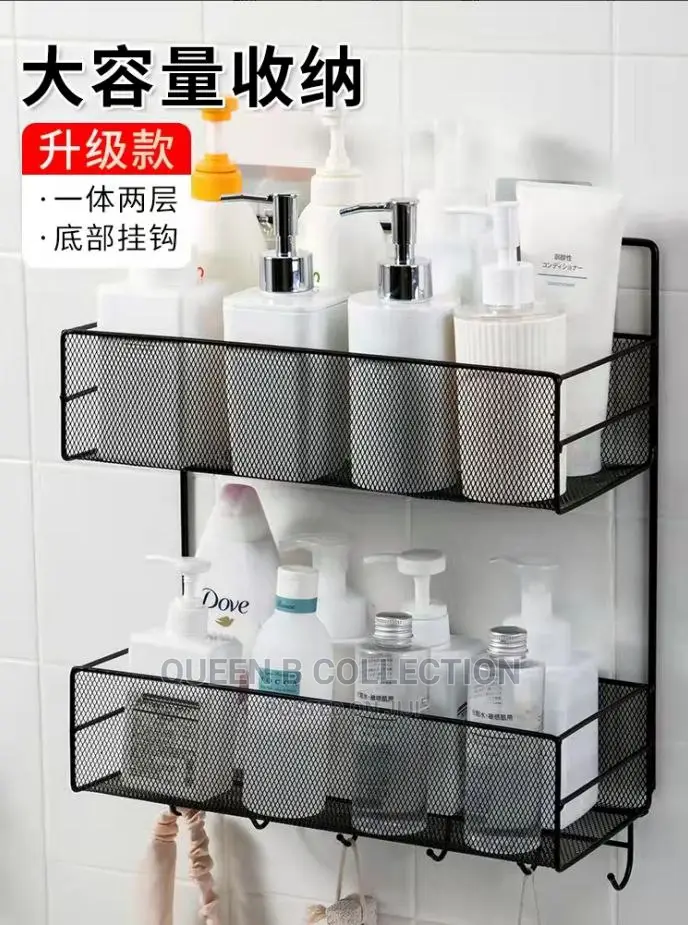 Double Layer Wall Mounted Corner Shelf.