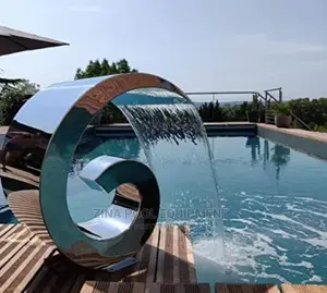 Curved Swimming Pool Water Fall