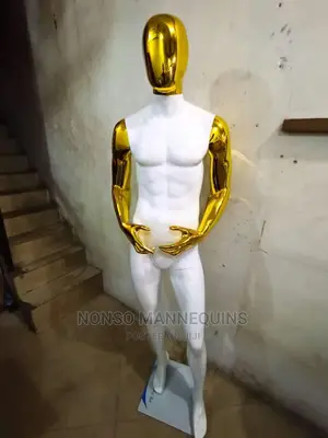 White And Gold Male Huge Display Mannequin