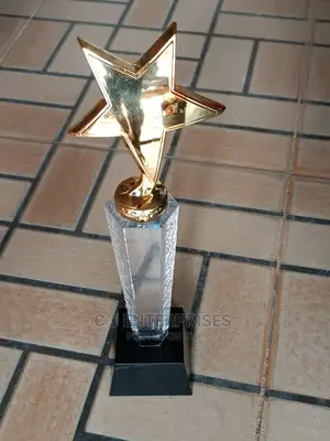 Trophy Glass Award Plaque B66