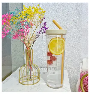 700ml Transparent Fruit Filter Straw Bottle