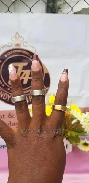 Sliver and Gold Titanium Fashionable Rings