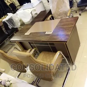 Quality Executive Wooden Office Table Set With Drawers.