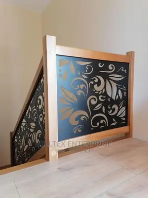 Wooden Paint Iron Railings With Laser Cut