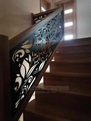 Wooden Paint Iron Railings With Laser Cut