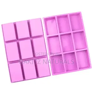 9 Cavities Rectangle Silicon Soap Mold