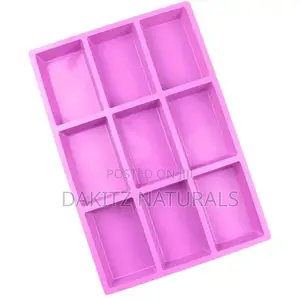 9 Cavities Rectangle Silicon Soap Mold