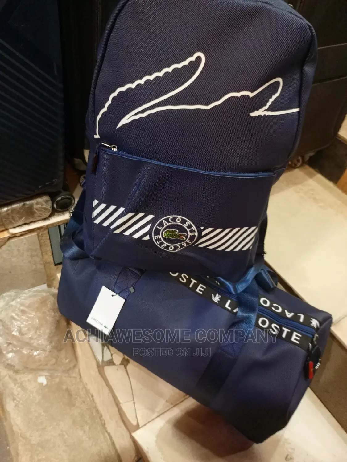 Lacoste Duffle Bag and Backpack