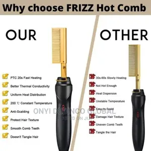 2 IN 1 Professional Electric Hot Comb Straightener
