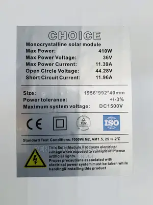 Choice 410watts Solar Panel