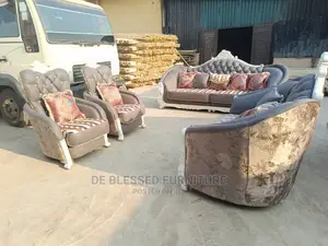 Quality 7 Seater Living Room Fabric Made Sofa Chair.
