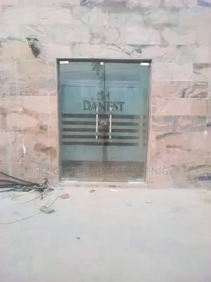 10mm Plain Glass Double Leaf Swing Door