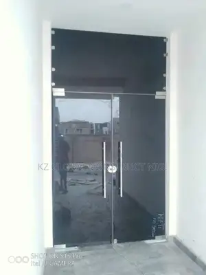 10mm Toughened Grey Glass Swing Door With Engine