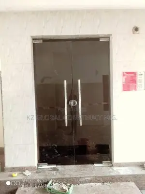 10mm Toughened Grey Glass Swing Door With Engine