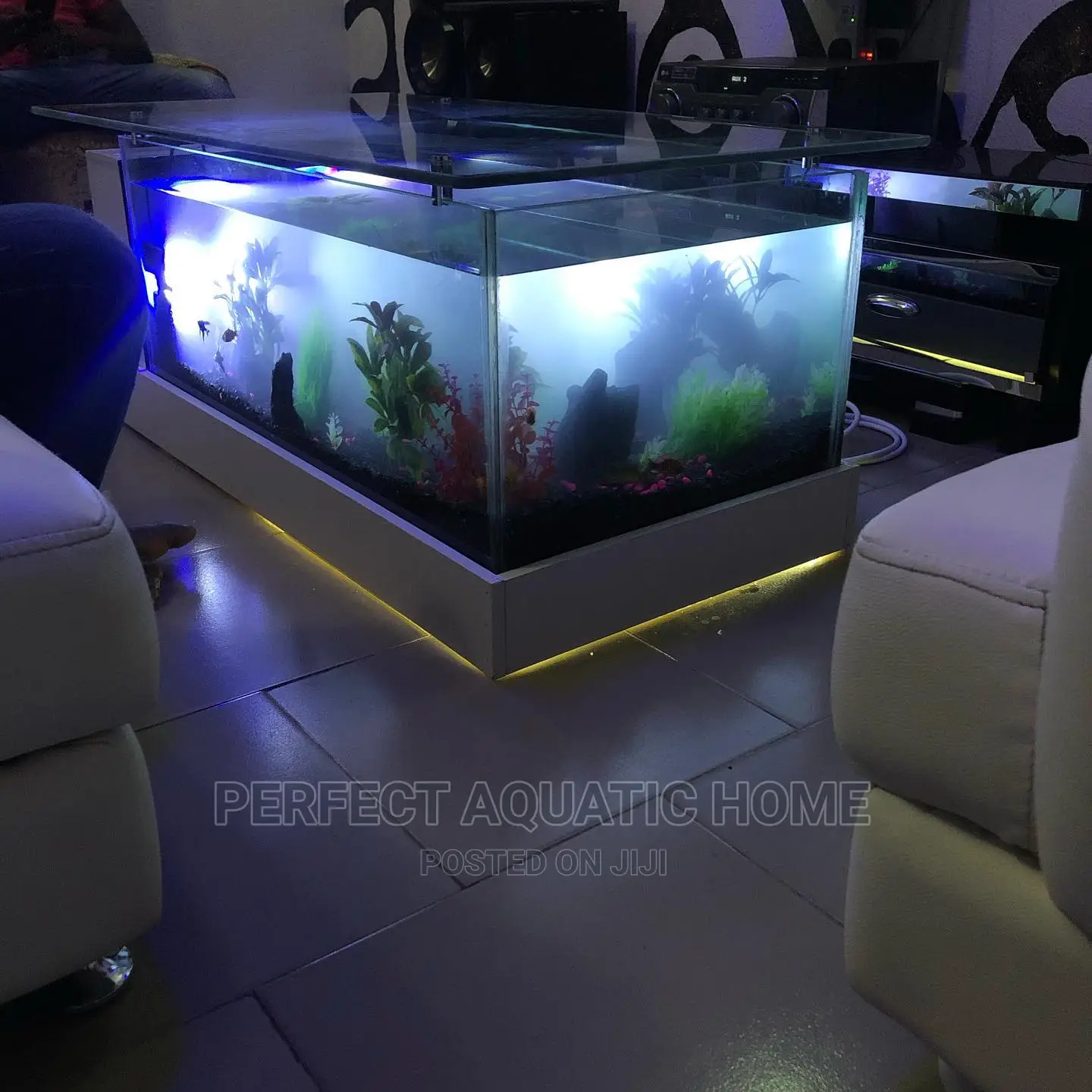 Aquarium Center Table (White)