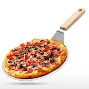 10 Inch Stainless Steel Pizza Peel Metal Round Pizza Paddle