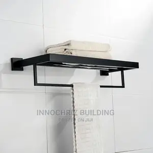 Black Square Towel Rail (Multiple)