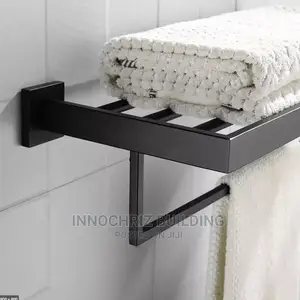 Black Square Towel Rail (Multiple)