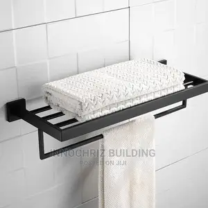 Black Square Towel Rail (Multiple)